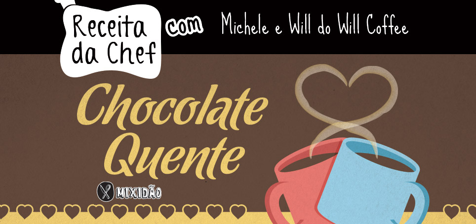 Receita ilustrada de chocolate quente, uma receita muito fácil e muito saborosa, para os dias de frio ou dia dos namorados. Ingredientes: Leite, chocolate em pó, açúcar, amido de milho e creme de leite.