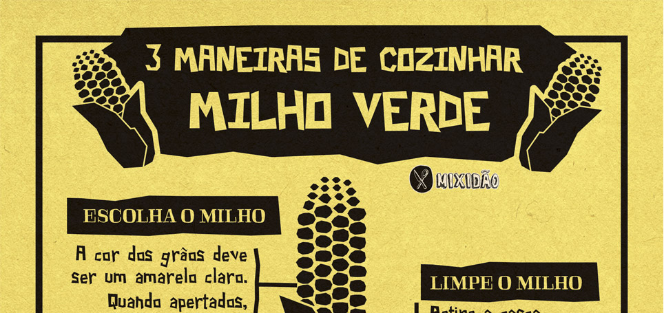 Receita-ilustrada de Milho cozido. Aprenda 3 formas de como cozinhar milho verde e como escolher.